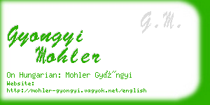 gyongyi mohler business card